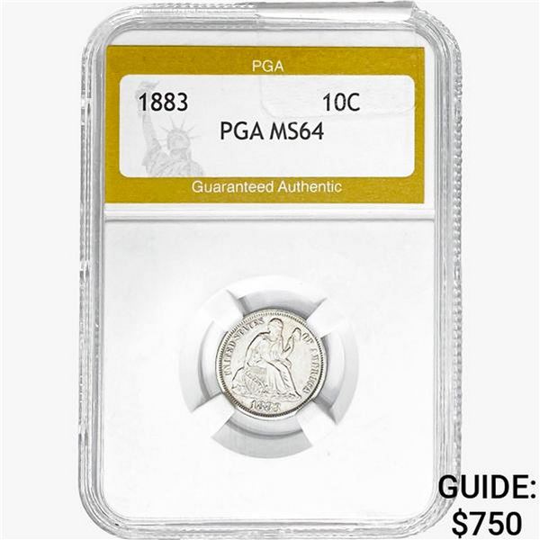 1883 Seated Liberty Dime PGA MS64