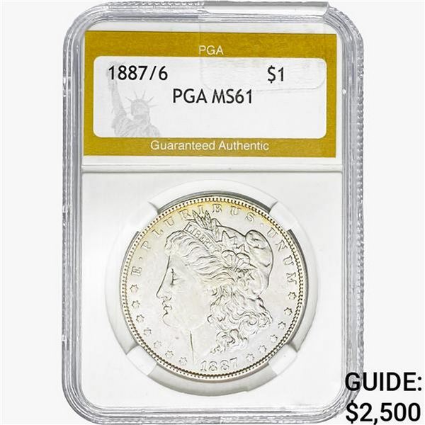 1887/6 Morgan Silver Dollar PGA MS61