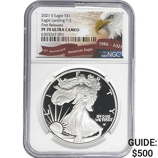 2021-S Silver Eagle NGC PF70 UC First Releases