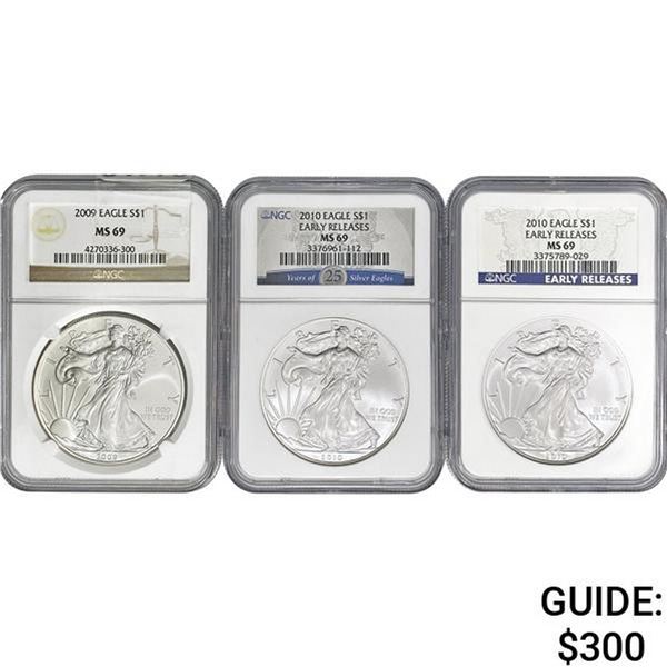 [3]2009-2010 Silver Eagle NGC MS69