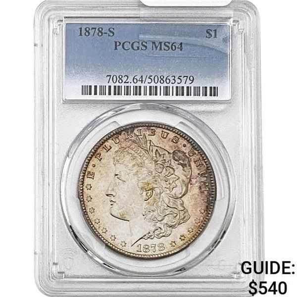 1878-S Morgan Silver Dollar PCGS MS64