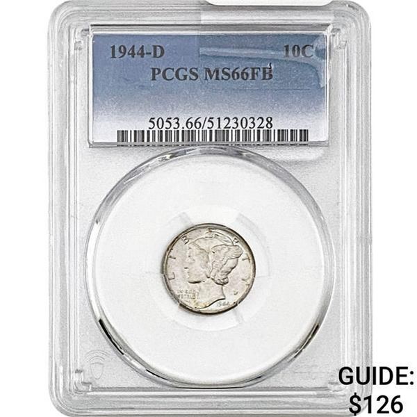 1944-D Mercury Silver Dime PCGS MS66 FB