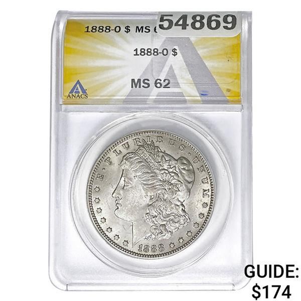 1880-O Morgan Silver Dollar ANACS MS62
