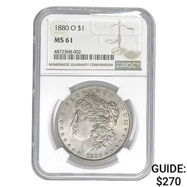 1880-O Morgan Silver Dollar NGC MS61