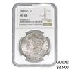Image 1 : 1880-CC Morgan Silver Dollar NGC MS63