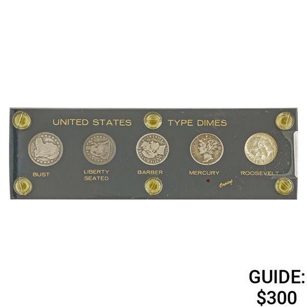 [5]1836-1964 United States Type Dimes