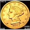 Image 1 : 1867-S $2.50 Gold Quarter Eagle HIGH GRADE