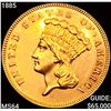 1885 $3 Gold Piece CHOICE BU