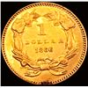 Image 2 : 1866 Rare Gold Dollar ex: Chapman CHOICE BU