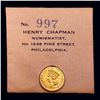 Image 3 : 1866 Rare Gold Dollar ex: Chapman CHOICE BU