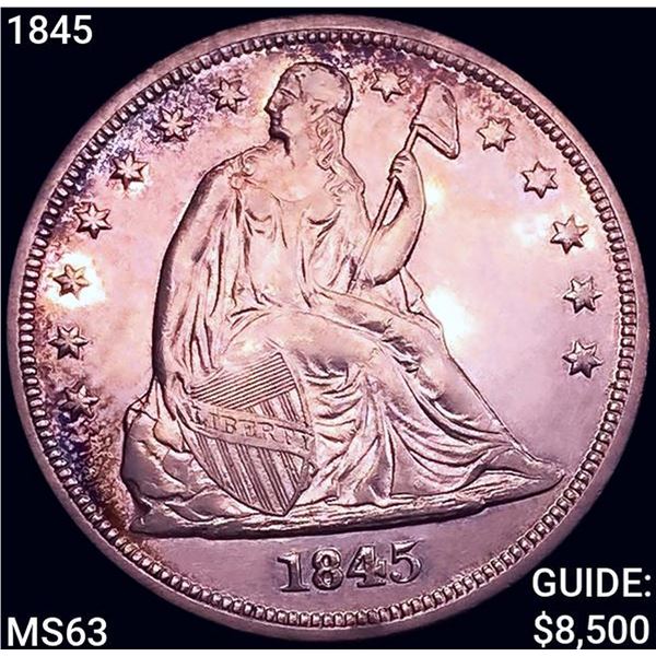 1845 Seated Liberty Dollar CHOICE BU