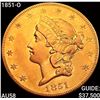 1851-O $20 Gold Double Eagle CHOICE AU