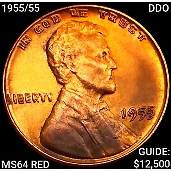 1955/55 DDO Wheat Cent CHOICE BU RD