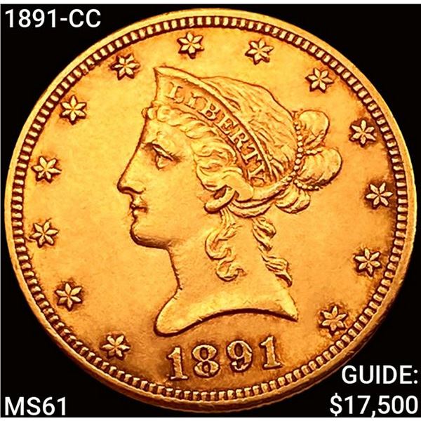 1891-CC $10 Gold Eagle UNCIRCULATED