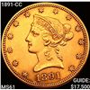 1891-CC $10 Gold Eagle UNCIRCULATED