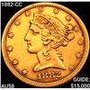 Image 1 : 1882-CC $5 Gold Half Eagle CHOICE AU
