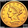 1852-O $2.50 Gold Quarter Eagle UNCIRCULATED