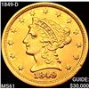 1849-D $2.50 Gold Quarter Eagle UNCIRCULATED