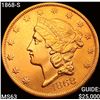 1868-S $20 Gold Double Eagle CHOICE BU