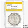 Image 1 : 1878 REV 79 Morgan Silver Dollar PGA MS64