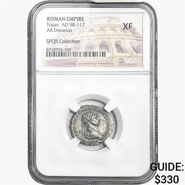 Roman Trajan, AD 98-117 Silver Denarius