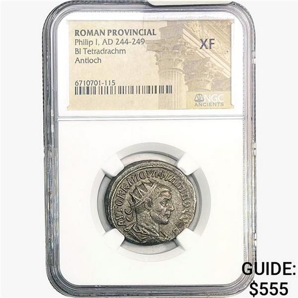 Roman Philip I, AD 244-249 BI Tetradrachm