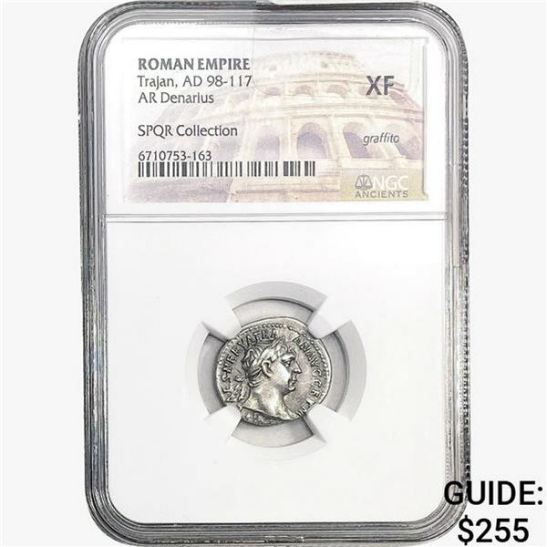 Roman Trajan, AD 98-117 Silver Denarius