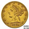 Image 1 : 1881 $5 Gold Half Eagle UNCIRCULATED