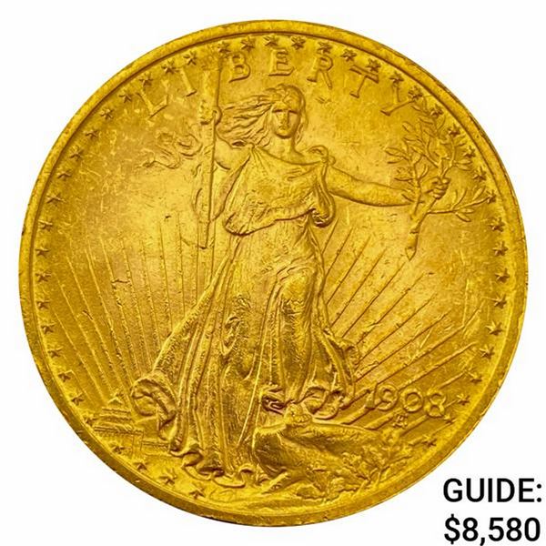 1908 $20 Gold Double Eagle UNCIRCULATED