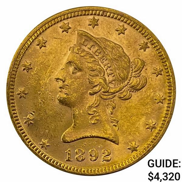 1892 $10 Gold Eagle UNCIRCULATED