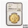 1860 $20 Gold Double Eagle PCGS AU53