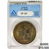 1795 Draped Bust Dollar ANACS VF20 FL Hair