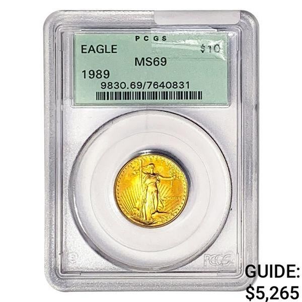 1989 1/4oz $10 Gold Eagle PCGS MS69
