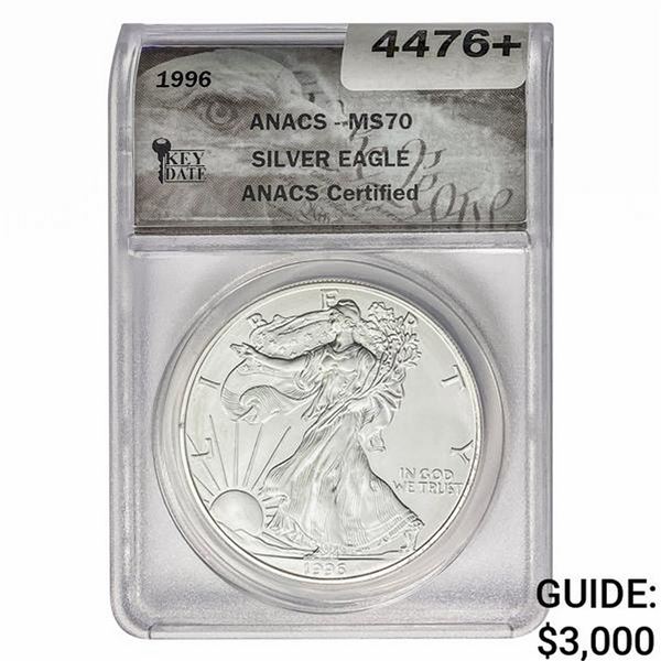 1996 Silver Eagle ANACS MS70