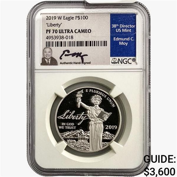 2019-W 1oz Platinum $100 Eagle-Liberty NGC PF70 UC
