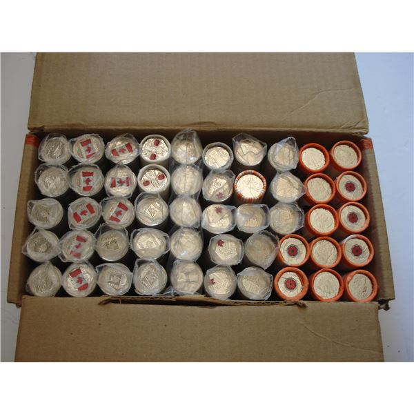25¢ full box, all new 50 rolls, mixed color & no color