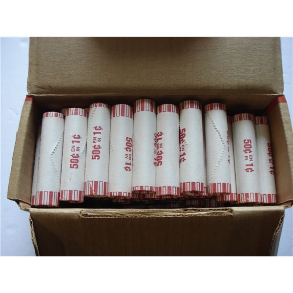 1¢ full box, all new 50 rolls, 2004 "No P" & "P"