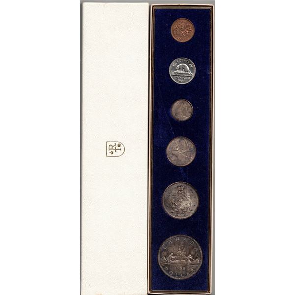 1966 Canada Silver set with lots of patina, all unc coins