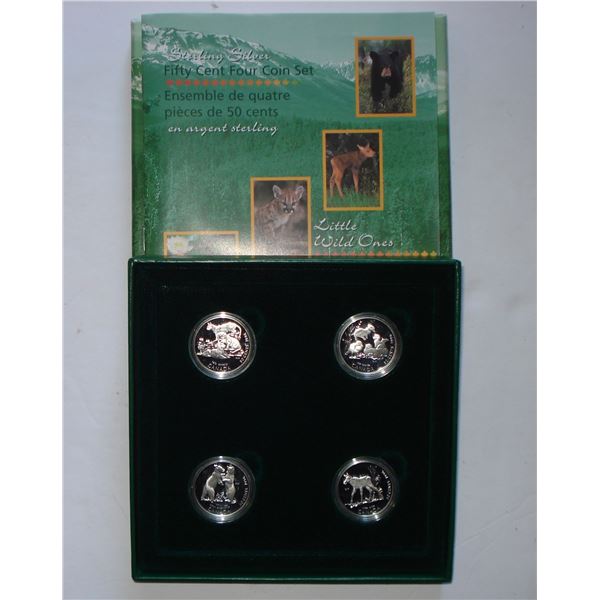 1996 Canada Little wild one 4 x 50¢ Sterling Silver Coin Set