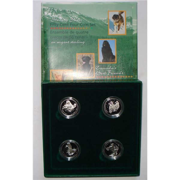1997 Canada's Best Friends 4 x 50¢ Sterling Silver Coin Set