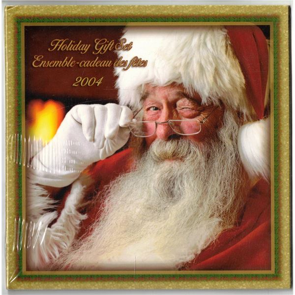 Canada 2004 Holiday Gift Set with coloured Santa 25¢