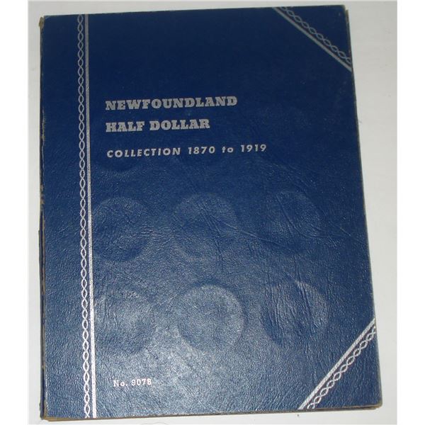 Newfoundland Half Dollar Collection Book 1870 to 1919, empty