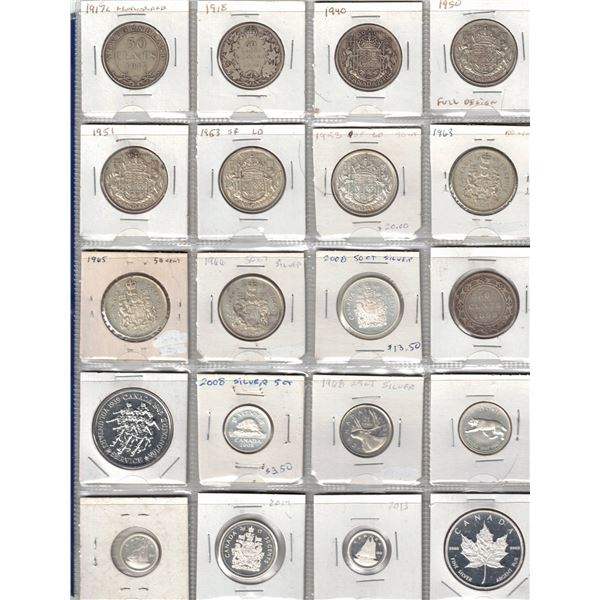 Canadian Silver Coin Lot, See Picture