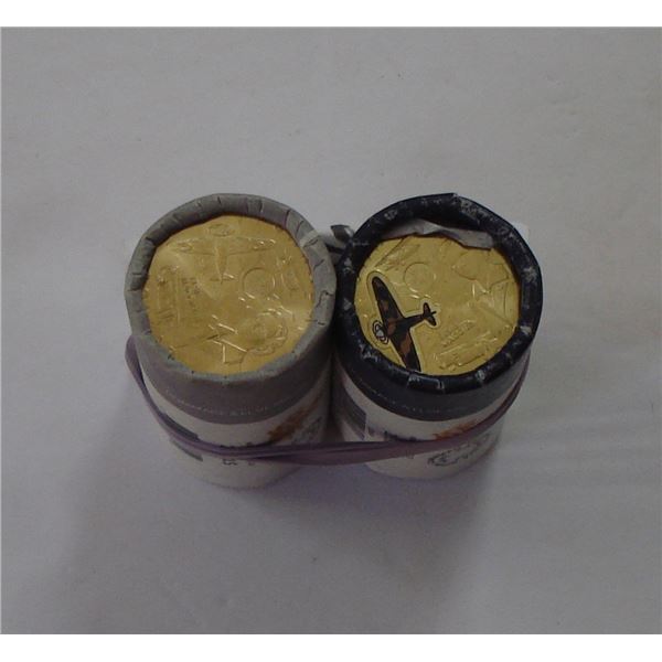 2 X 2022 $1 S.W. Roll Elsie MacGill, 1 Color, 1 no Color