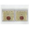 Image 1 : PCCS 1¢,  2 coin Lot Professional Coin Certification System