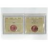 Image 1 : PCCS 1¢,  2 coin Lot Professional Coin Certification System
