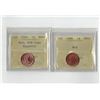 Image 1 : PCCS 1¢,  2 coin Lot Professional Coin Certification System