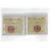Image 1 : PCCS 1¢,  2 coin Lot Professional Coin Certification System