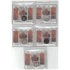 Image 1 : PCCS 5¢,  5 coin Lot, Professional Coin Certification System