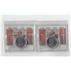 Image 1 : PCCS 25¢,  2 coin Lot, Professional Coin Certification System